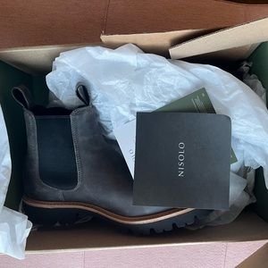 Gray nisolo go-to lug Chelsea waterproof boot 9.5
